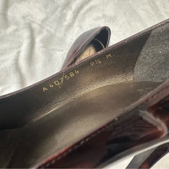 Stuart Weitzman brown Tortoise shell Heels leather pumps size 9.5 round toe - Picture 9 of 10